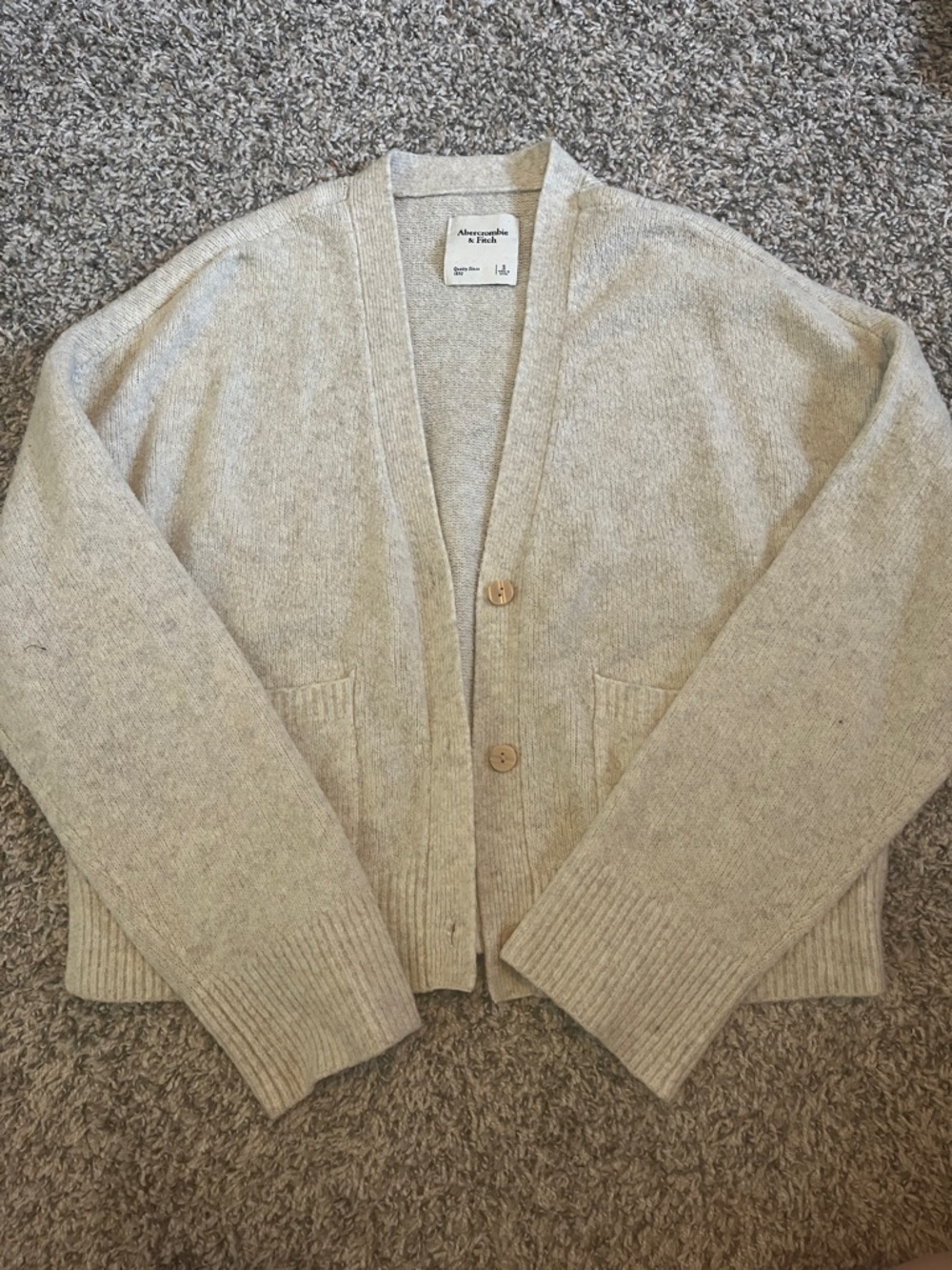 Abercrombie & Fitch women’s  Neutral Cream Button Cardigan